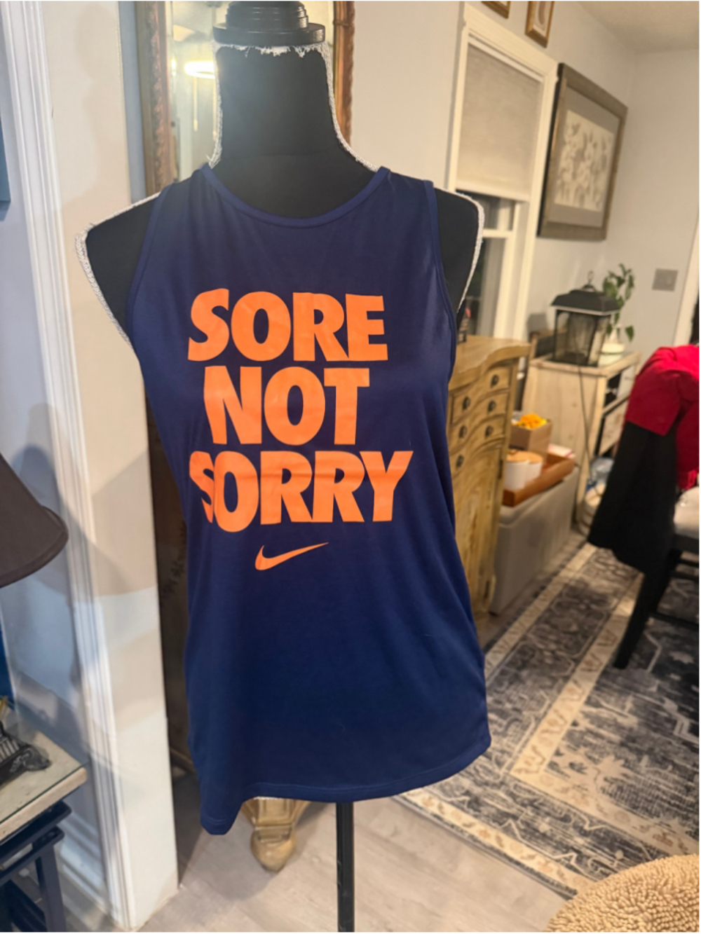 Women's Nike Dri-FIT Tank Top Size S Blue Orange